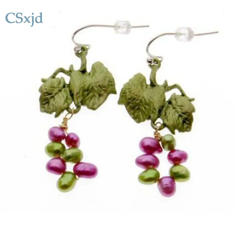 CSxjd New arrival earrings jewelry Grape leaves leaves Natural Pearl vintage earring Women's wedding accessories
CSxjd New arrival earrings jewelry Grape leaves leaves Natural Pearl vintage earring Women's wedding accessories