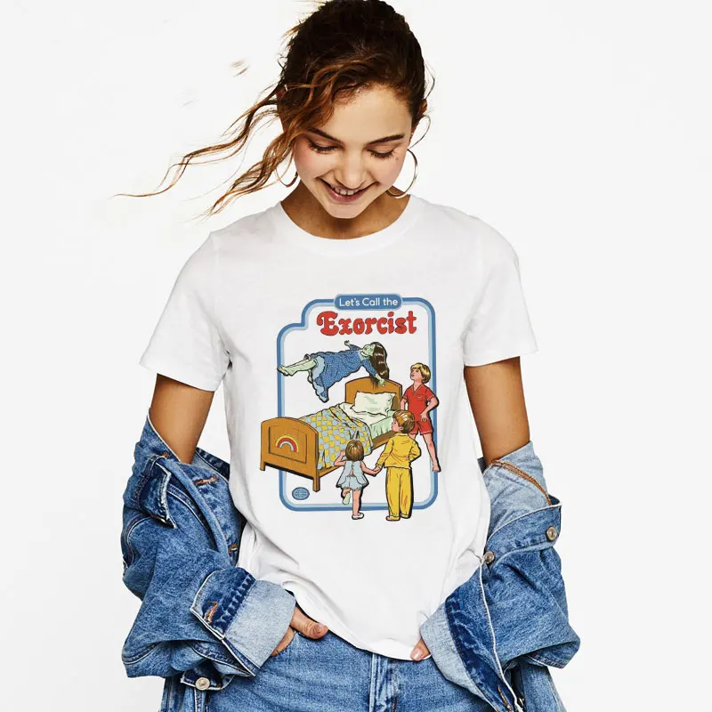 2019 Summer T shirt Hot Sale Funny Let's Call The Exorcist Graphic Print Slim O-Neck Vetement Femme Women Tops vintage Tshirt
2019 Summer T shirt Hot Sale Funny Let's Call The Exorcist Graphic Print Slim O-Neck Vetement Femme Women Tops vintage Tshirt