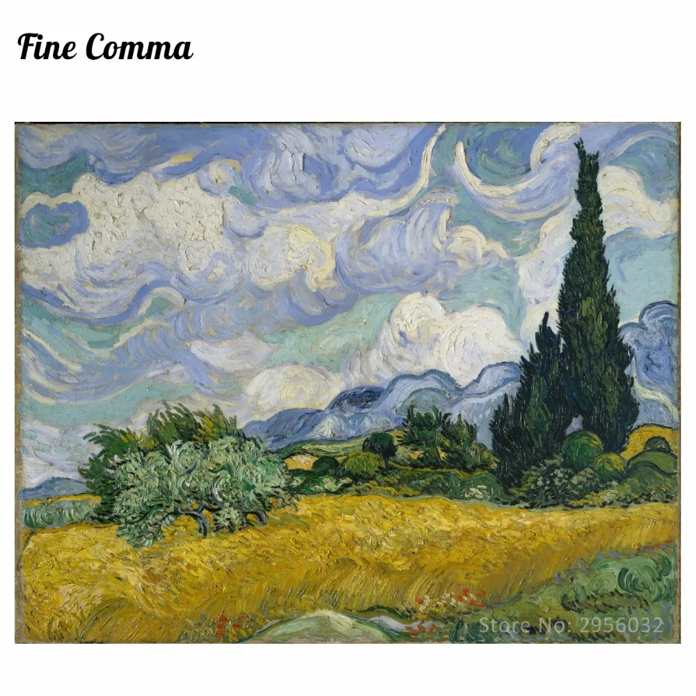 A Wheatfield with Cypresses July 1889 New York by Vincent van Gogh Hand painted Oil Painting Reproduction Replica Art Repro Copy
A Wheatfield with Cypresses July 1889 New York by Vincent van Gogh Hand painted Oil Painting Reproduction Replica Art Repro Copy