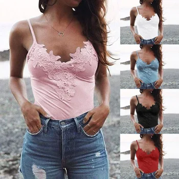 Hirigin Fashion Women Summer Strappy Sexy Lace Sleeveless Blouse Casual Slim Pink/Blue Color Available
Hirigin Fashion Women Summer Strappy Sexy Lace Sleeveless Blouse Casual Slim Pink/Blue Color Available