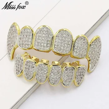 Missfox Grillz Hip Hop 18k Gold Braces Exotic Cross-border For Environmental Protection Copper Grillz For Teeth Male Jewelry Set
Missfox Grillz Hip Hop 18k Gold Braces Exotic Cross-border For Environmental Protection Copper Grillz For Teeth Male Jewelry Set