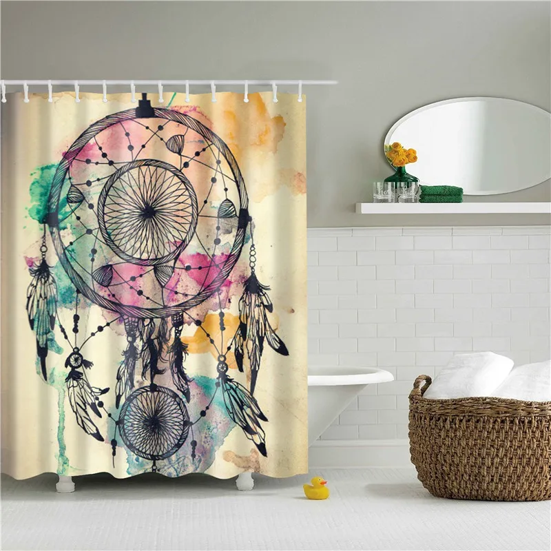 polyester fabric curtain screen with hooks Nordic Dreamcatcher Print 3d waterproof bath shower curtains for bathroom decoration 
polyester fabric curtain screen with hooks Nordic Dreamcatcher Print 3d waterproof bath shower curtains for bathroom decoration