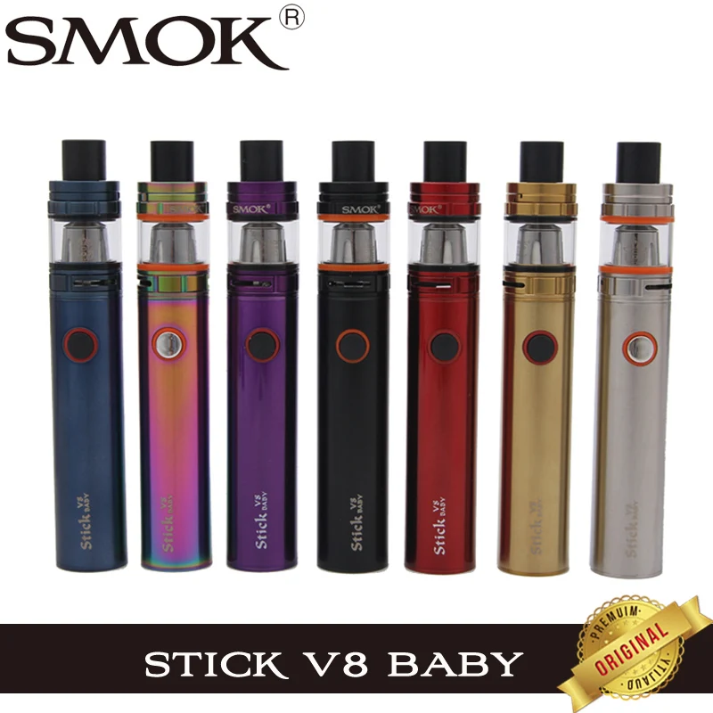 Original Smok Stick V8 Baby Kit with 3ml TFV8 Baby Tank 2000mah Battery Electronic Cigarette Stick V8 Vape Pen Baby-M2 Vaper
Original Smok Stick V8 Baby Kit with 3ml TFV8 Baby Tank 2000mah Battery Electronic Cigarette Stick V8 Vape Pen Baby-M2 Vaper