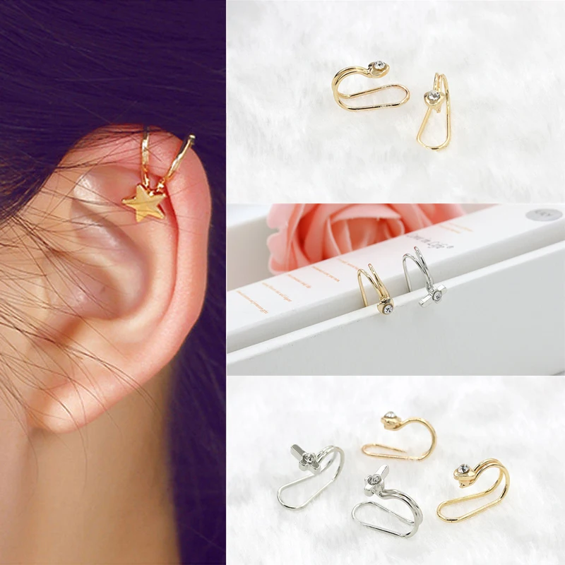 1piece Fashion Crystal Star Cross Round Cuff Clip Earrings For Women Charming Hot Non Piercing Cartilage Ear Jewelry Gifts
1piece Fashion Crystal Star Cross Round Cuff Clip Earrings For Women Charming Hot Non Piercing Cartilage Ear Jewelry Gifts