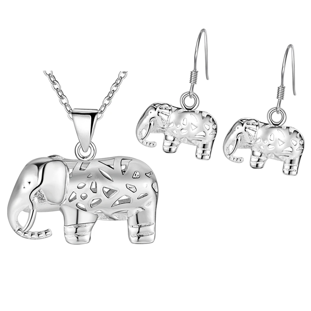 2016 Cute Animal Set Vashiria Fashion 925 Silver Hollow Elephant Pendant Necklace Earring Exquisite Accessories For Girl PT601
2016 Cute Animal Set Vashiria Fashion 925 Silver Hollow Elephant Pendant Necklace Earring Exquisite Accessories For Girl PT601