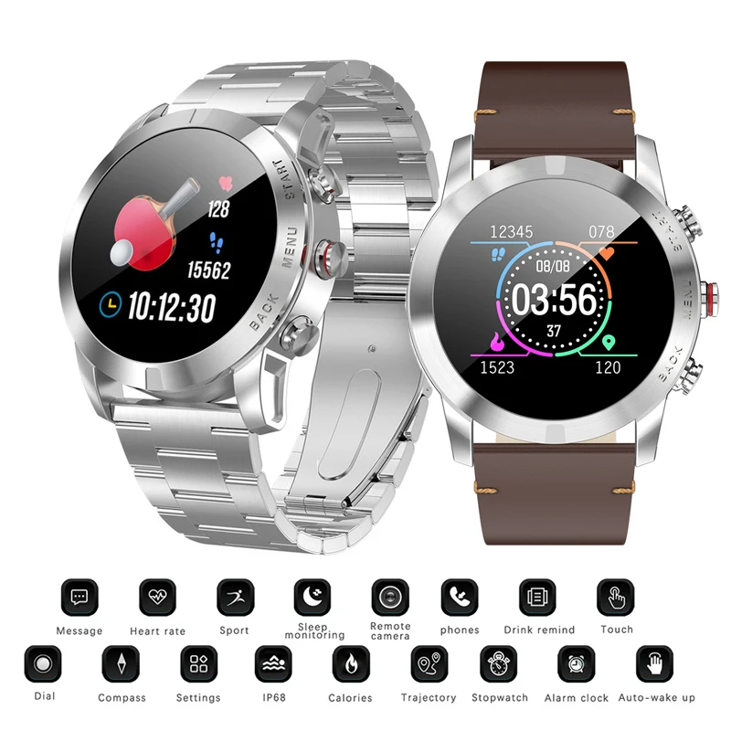 New Smart Watch IP68 Waterproof Bluetooth 4.2 Smartwatch Health Sport Monitoring Compass Sport Watches Women Men For Android IOS
New Smart Watch IP68 Waterproof Bluetooth 4.2 Smartwatch Health Sport Monitoring Compass Sport Watches Women Men For Android IOS