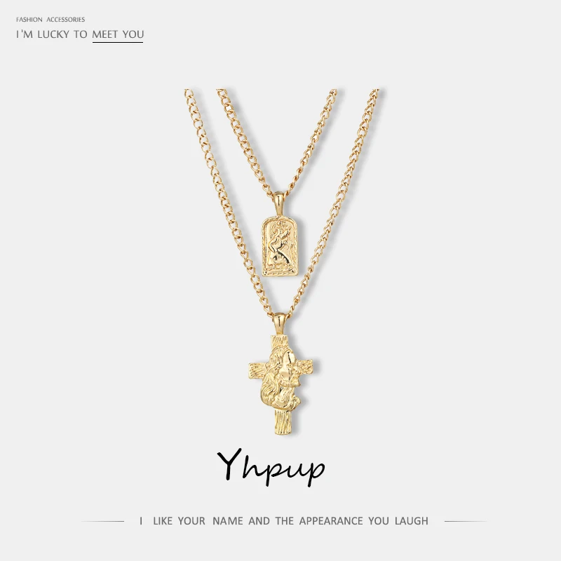 Yhpup Vintage Hip hop Cross Zinc Alloy Geometric Pendant Necklace Retro Ethnic Religious Necklace Women Children Jewelry Gift
Yhpup Vintage Hip hop Cross Zinc Alloy Geometric Pendant Necklace Retro Ethnic Religious Necklace Women Children Jewelry Gift
