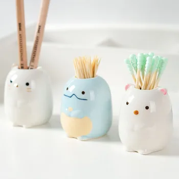 Toothpick Box Cartoon Ceramic Animal Pattern Storage Box Desktop Toothpick Holder Bathroom Children's Toothbrush Shelf Organizer
Toothpick Box Cartoon Ceramic Animal Pattern Storage Box Desktop Toothpick Holder Bathroom Children's Toothbrush Shelf Organizer