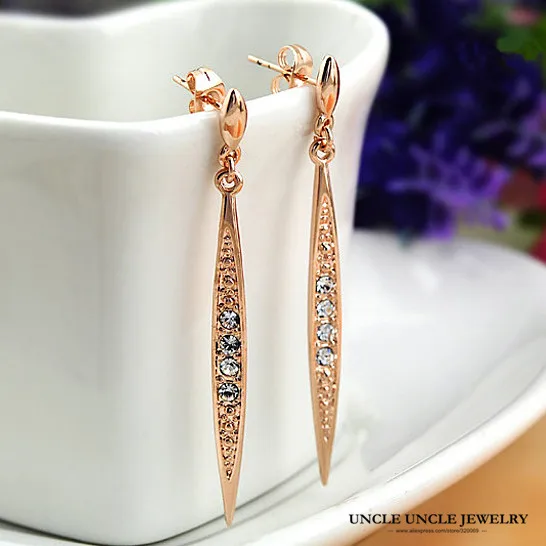 Rose Gold Color Fashion 5.4cm Long Tassel Woman Drop Earrings Zirconia Micro Paved Jewelry Accessory
Rose Gold Color Fashion 5.4cm Long Tassel Woman Drop Earrings Zirconia Micro Paved Jewelry Accessory