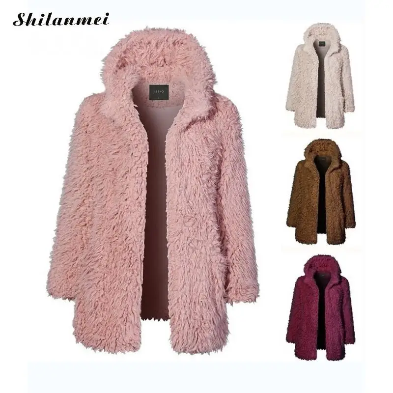 Women Pink Faux Fur Coat 2019 Fashion Open Front Solid Casual Cardigan Ladies Winter Long Sleeve Hooded Artificial Fur Jackets
Women Pink Faux Fur Coat 2019 Fashion Open Front Solid Casual Cardigan Ladies Winter Long Sleeve Hooded Artificial Fur Jackets