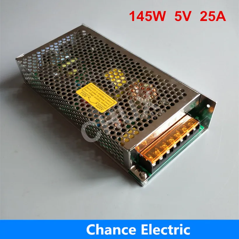 

CHUX 145w 5v Switching Power Supply 25a Single Output 220v Input S-145w-5v For Led Strip Light Regulate Ac To Dc Smps