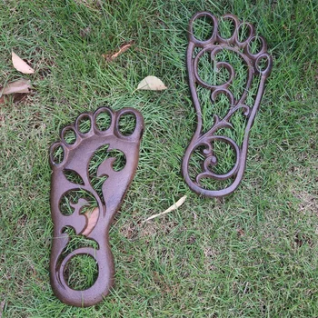 Vintage Hollow Foot Shaped Cast Iron Outdoor Garden Courtyyard Decor Grass Lawn Protect Walk on Floor Mat Pad Home Outdoor Decor
Vintage Hollow Foot Shaped Cast Iron Outdoor Garden Courtyyard Decor Grass Lawn Protect Walk on Floor Mat Pad Home Outdoor Decor