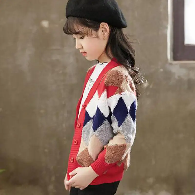 2018 Teenage Girls Sweaters Autumn Costume Cardigan Long Sleeve Knitted Clothes Kids Plaid Sweater For Girls Clothes 10 12 Year
2018 Teenage Girls Sweaters Autumn Costume Cardigan Long Sleeve Knitted Clothes Kids Plaid Sweater For Girls Clothes 10 12 Year