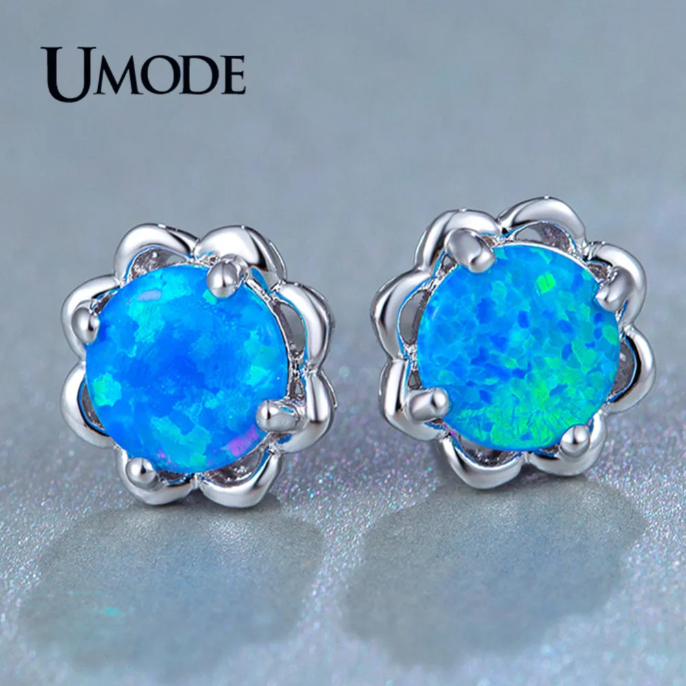 UMODE Flower Blue Opal Stud Earring for Women 2018 New White Gold Color Brinco Jewelry Pendiente Mujer Moda Bjioux Femme AUE0400
UMODE Flower Blue Opal Stud Earring for Women 2018 New White Gold Color Brinco Jewelry Pendiente Mujer Moda Bjioux Femme AUE0400