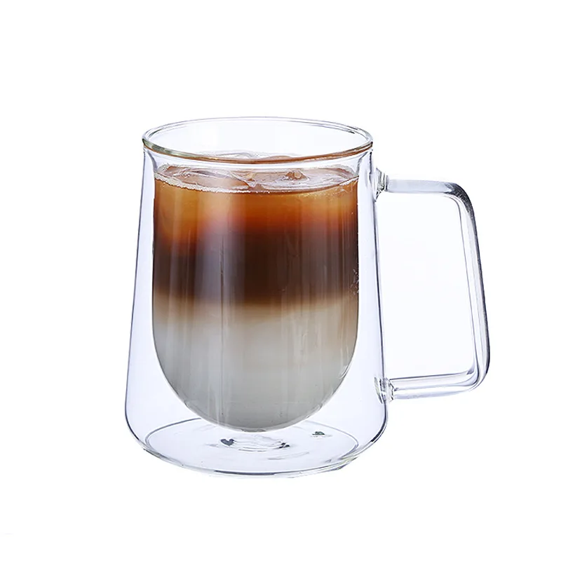 350ml creative double glass simple coffee mug milk coffee cup with handle Ling drink juice cup home water cup cafe cup
350ml creative double glass simple coffee mug milk coffee cup with handle Ling drink juice cup home water cup cafe cup