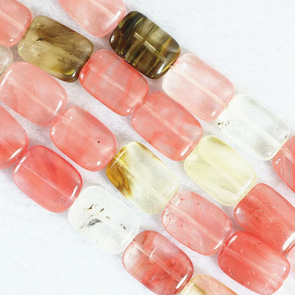 Newly multicolor watermelon tourmaline stone 13x18mm rectangle loose beads diy jewelry making 15" B493
Newly multicolor watermelon tourmaline stone 13x18mm rectangle loose beads diy jewelry making 15" B493