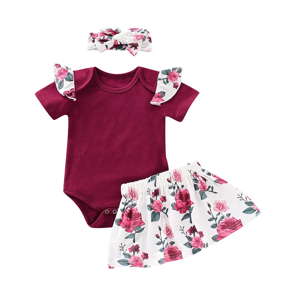 MUQGEW Clothing Baby Girl Infant Baby Girls Solid Jumpsuit Romper+Floral Print Skirts+Headbands Outfits Ropa Bebe Nina #5L
MUQGEW Clothing Baby Girl Infant Baby Girls Solid Jumpsuit Romper+Floral Print Skirts+Headbands Outfits Ropa Bebe Nina #5L