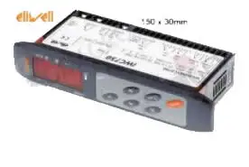 

electronic controller ELIWELL type IWC750 model WC25DI0TCD790 mounting measurements 150x30mm 230 V