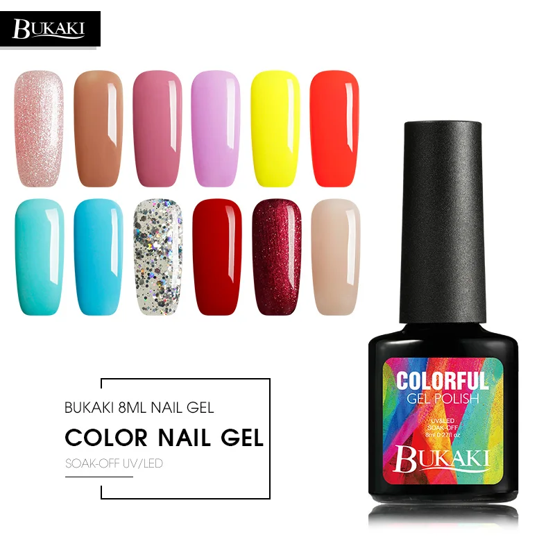 BUKAKI 29 Colors Glitter Nail Polish UV Gel Lacquer Shimmer Nail Art Lucky Gel Nail Polish Manicure Long Lasting Gel Lacquer
BUKAKI 29 Colors Glitter Nail Polish UV Gel Lacquer Shimmer Nail Art Lucky Gel Nail Polish Manicure Long Lasting Gel Lacquer