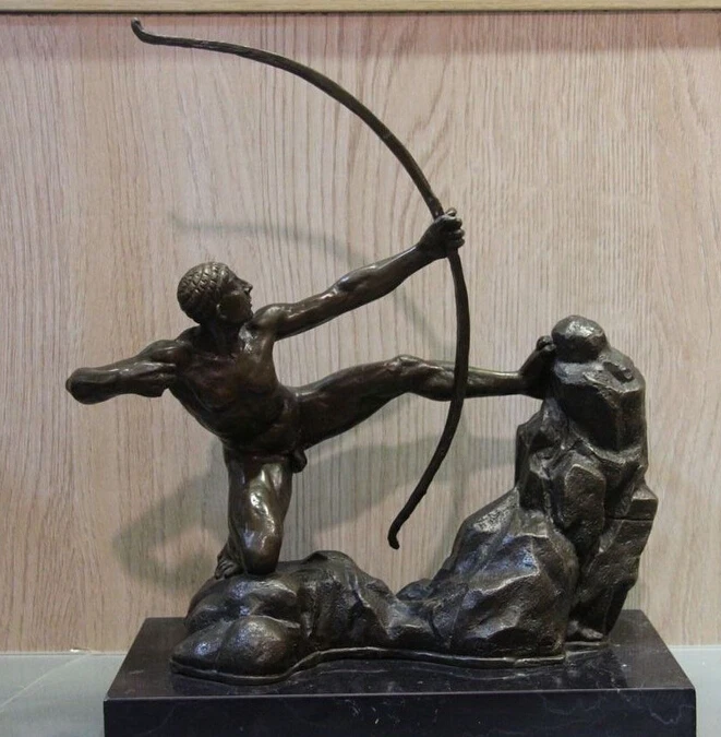 wholesale factory Western Art Figurine Bronze Copper Pull Bow Archery Marble Base Statue Sculpture
wholesale factory Western Art Figurine Bronze Copper Pull Bow Archery Marble Base Statue Sculpture