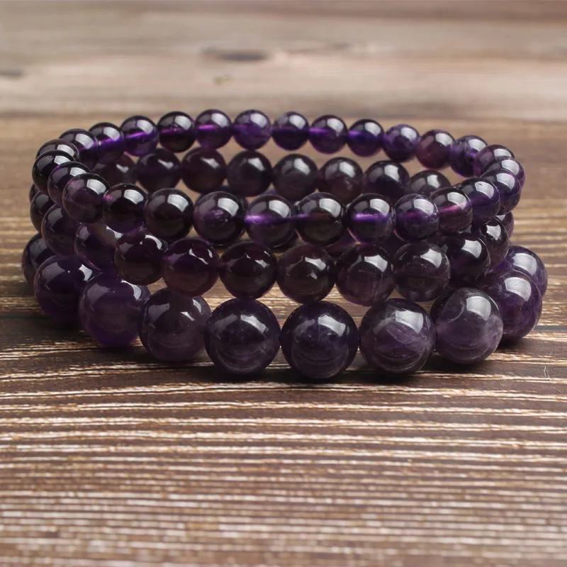Ling Xiang 4/6/8/1012mm Fashion natural Jewelry Purple crystal beads bracelet be fit for men and women Accessories and amulets 
Ling Xiang 4/6/8/1012mm Fashion natural Jewelry Purple crystal beads bracelet be fit for men and women Accessories and amulets