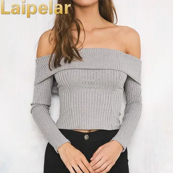 Laipelar Off Shoulder Knitted Sweater Women Casual Cotton streetwear pullover Female elegant autumn winter jumper short top
Laipelar Off Shoulder Knitted Sweater Women Casual Cotton streetwear pullover Female elegant autumn winter jumper short top