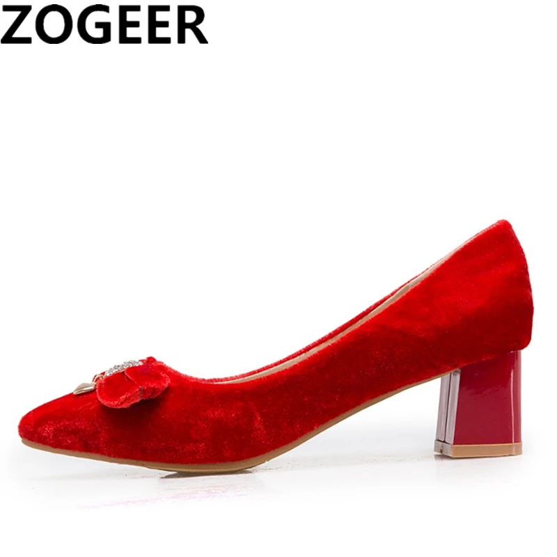 Plus Size 48 New Fashion Velvet Wedding Shoes Casual Medium Heels Pumps Pointed red Sweet Bow-tied Women Bridal Wedding Shoes
Plus Size 48 New Fashion Velvet Wedding Shoes Casual Medium Heels Pumps Pointed red Sweet Bow-tied Women Bridal Wedding Shoes