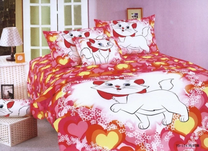 pink marie cat print bedding single twin size bed duvet covers sets bedclothes kids girls Baby bedroom decor cotton fabric 3-5pc
pink marie cat print bedding single twin size bed duvet covers sets bedclothes kids girls Baby bedroom decor cotton fabric 3-5pc
