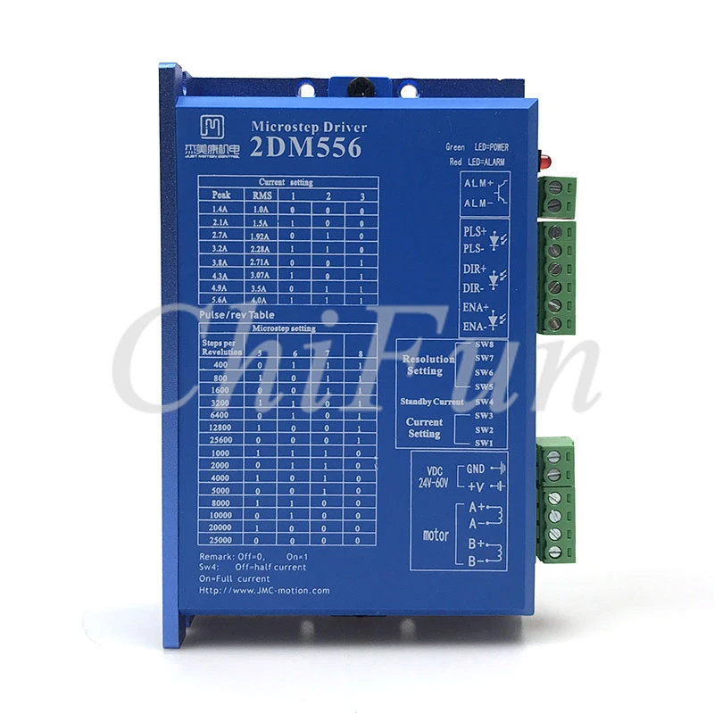 Freeshipping JMC 2DM556 2 phase NEMA23 stepper motor driver 32bit DSP DC36V 5.6A Original quality Large quantity favorably
Freeshipping JMC 2DM556 2 phase NEMA23 stepper motor driver 32bit DSP DC36V 5.6A Original quality Large quantity favorably