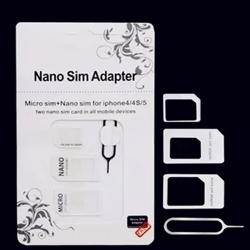 Free 5000pcs/lot 4 in 1 Nano Sim Card Adapter + Micro Sim card adapter + Sim Card Adapter + Eject pin For Iphone 5 6 7 Samsung
Free 5000pcs/lot 4 in 1 Nano Sim Card Adapter + Micro Sim card adapter + Sim Card Adapter + Eject pin For Iphone 5 6 7 Samsung