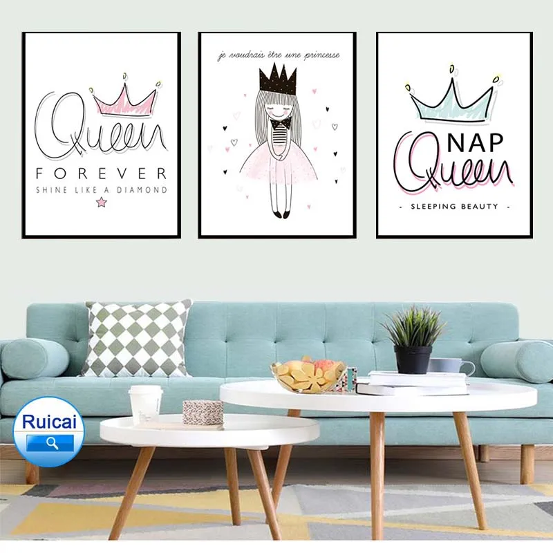 Wall art HD print crown girl 3 piece poster canvas painting decoration without frame
Wall art HD print crown girl 3 piece poster canvas painting decoration without frame