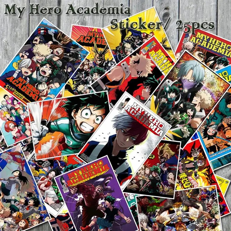 25Pcs/Lot My Hero Academia Anime Cartoon Character Sticker Skateboard DIY Decor Luggage Guitar Classic Toy Gifts
25Pcs/Lot My Hero Academia Anime Cartoon Character Sticker Skateboard DIY Decor Luggage Guitar Classic Toy Gifts
