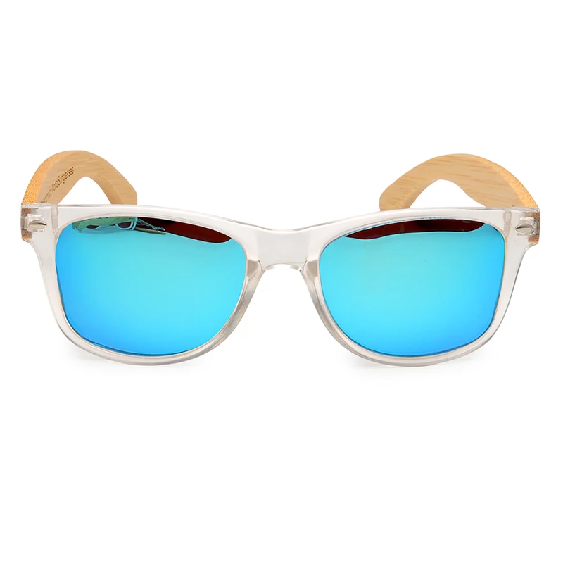 BOBO BIRD Clear Color Wood Bamboo Sunglasses Women's Bamboo Polarized Sunglasses With UV 400 Protection 12