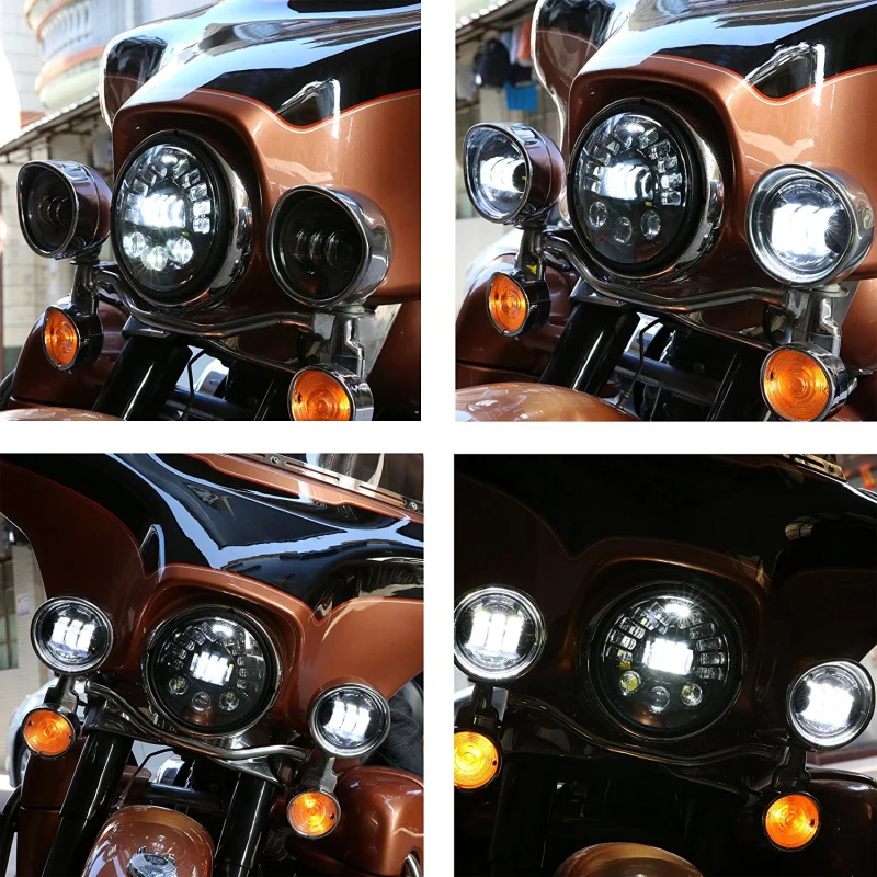 7 inch Round Motorcycle Led Projector Daymaker Adaptive Headlight High Low Beam For Harley BMW R NineT R9T LED Headlamp (21)