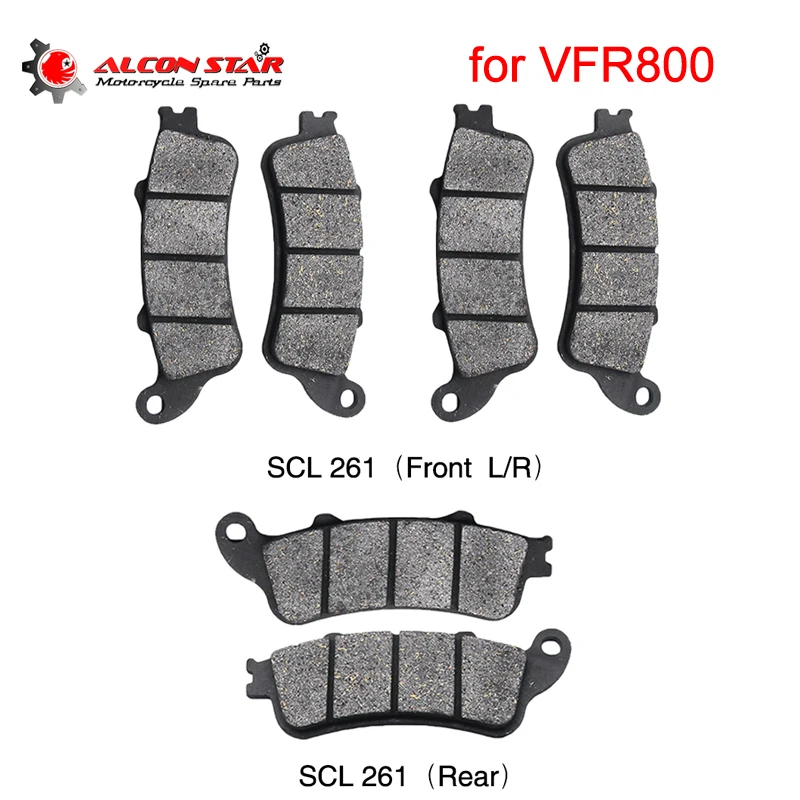 Alconstar- 3 Pairs Semi-Metal Motorcycle Front and Rear Brake Pads Fit for Honda VFR800 2006 2007 2008 2009 2010 2011 2012 2013
Alconstar- 3 Pairs Semi-Metal Motorcycle Front and Rear Brake Pads Fit for Honda VFR800 2006 2007 2008 2009 2010 2011 2012 2013
