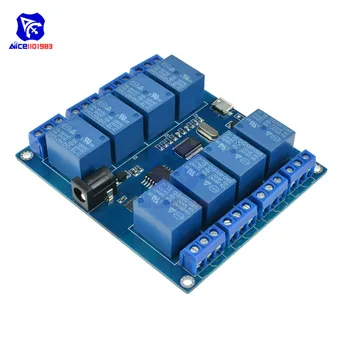 DC 5V 10A 8 Channel Micro USB Relay Indicator Board Module PC Upper Computer ICSE014A Software Control
DC 5V 10A 8 Channel Micro USB Relay Indicator Board Module PC Upper Computer ICSE014A Software Control