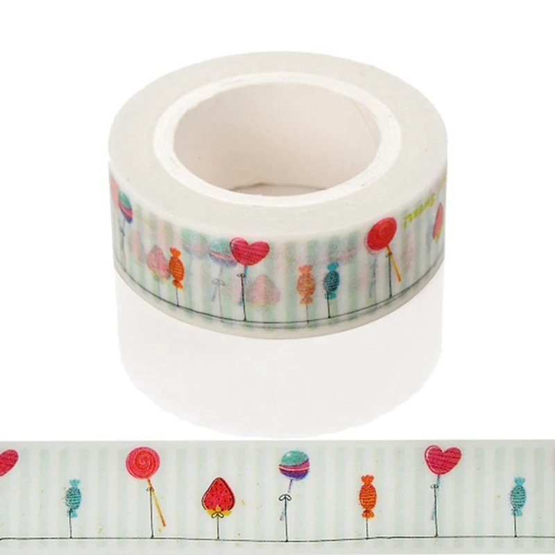 10m*15mm Creative kawai Candy Strawberry Washi Tape DIY Decorative Tape Color Paper Office Adhesive Stationery Masking Tape
10m*15mm Creative kawai Candy Strawberry Washi Tape DIY Decorative Tape Color Paper Office Adhesive Stationery Masking Tape