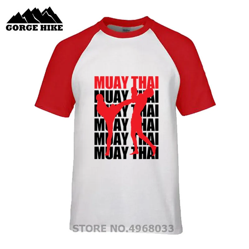 Vintage Personalized Print The brutal and efficient martial art Muay Thai tshirt Men Homme Bangkok Boxing MMA T Shirt Gym Tees | Мужская