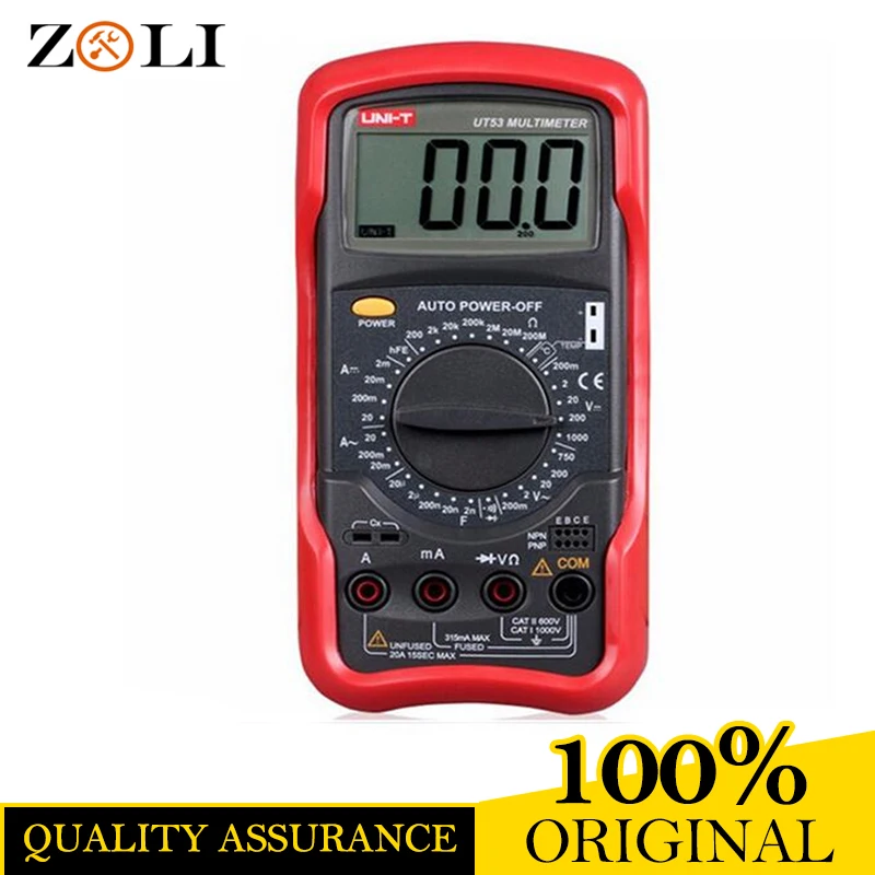 2017 NEWEST UNI-T UT53 Standard DMM Digital Multimeters W/ Temperature Test & Sleep Mode multimetros multimetr multitester UT53
2017 NEWEST UNI-T UT53 Standard DMM Digital Multimeters W/ Temperature Test & Sleep Mode multimetros multimetr multitester UT53