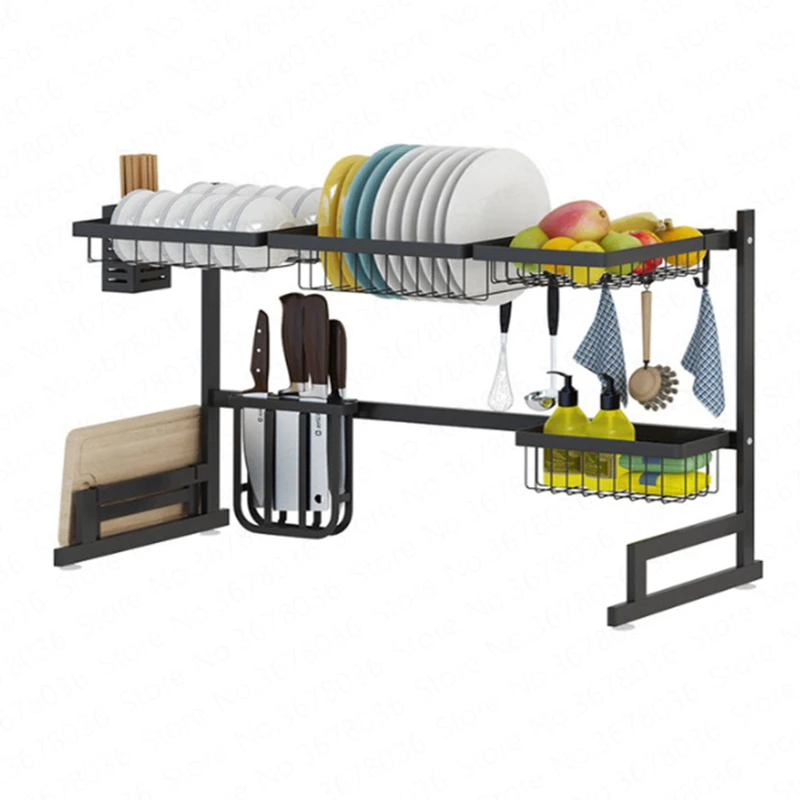 Stainless Steel Sink Drainage Rack Kitchen Shelf Two-story Floor Dish Rack Shelves for Kitchen Sink Tools Single Double Slot
Stainless Steel Sink Drainage Rack Kitchen Shelf Two-story Floor Dish Rack Shelves for Kitchen Sink Tools Single Double Slot