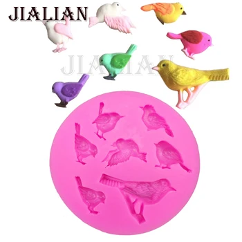 7 Hole Birds chocolate Party DIY fondant baking cake decorating tools silicone mold used to easily create poured sugar T0093
7 Hole Birds chocolate Party DIY fondant baking cake decorating tools silicone mold used to easily create poured sugar T0093