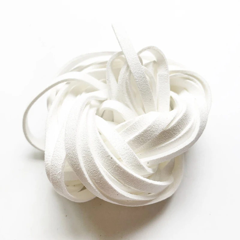 5mm Flat Faux Suede Korean Velvet Leather Cord White String Rope Thread Lace Findings DIY Jewelry Making Components 5 Meters
5mm Flat Faux Suede Korean Velvet Leather Cord White String Rope Thread Lace Findings DIY Jewelry Making Components 5 Meters