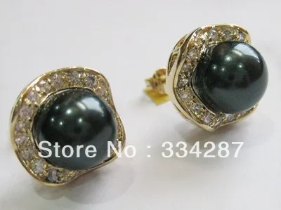 HOT SELL - Stunning!Black Sea Shell Pearl&Crystal Earring -Top quality free shipping
HOT SELL - Stunning!Black Sea Shell Pearl&Crystal Earring -Top quality free shipping