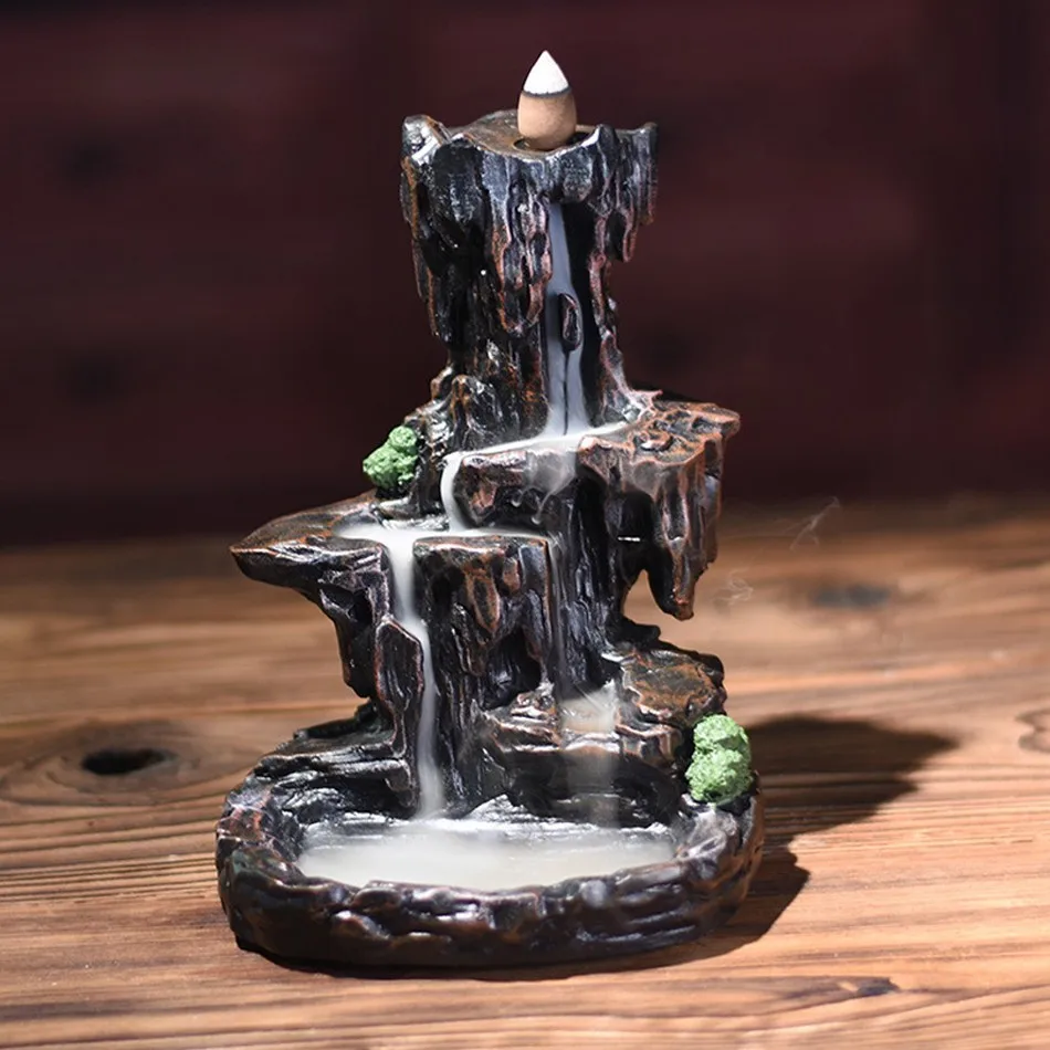 Resin Mountain Shape Smoke Waterfall Backflow Incense Burner Censer Holder Decor Aromatherapy Furnace Aromatic Home Office Craft
Resin Mountain Shape Smoke Waterfall Backflow Incense Burner Censer Holder Decor Aromatherapy Furnace Aromatic Home Office Craft