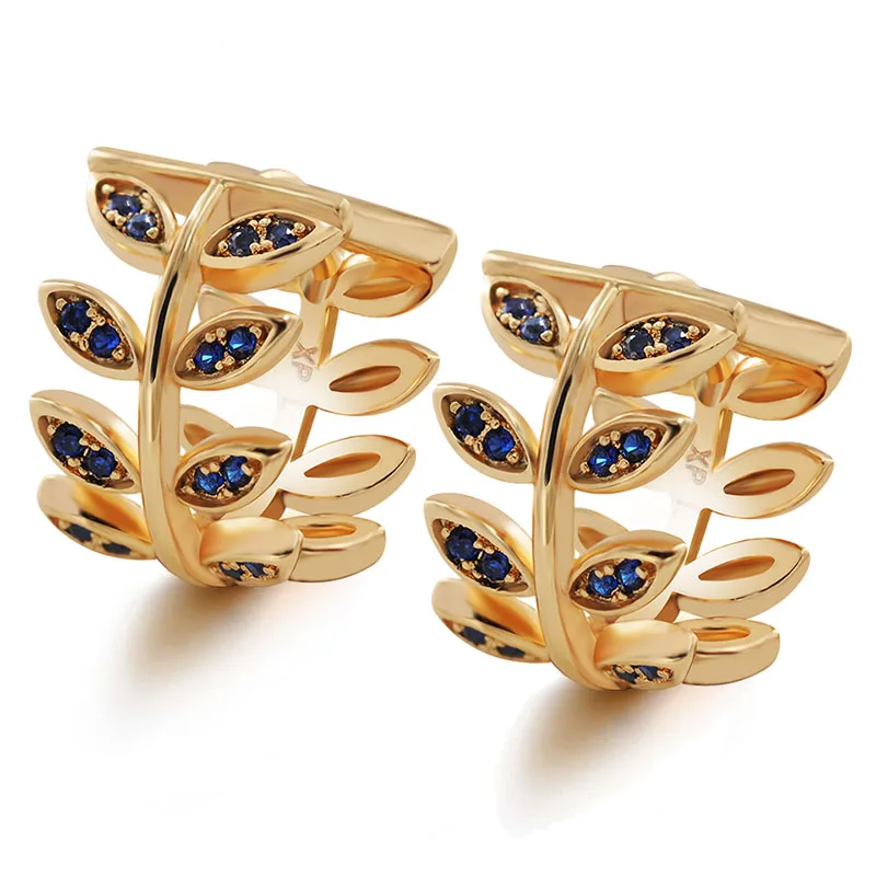 MxGxFam Blue / Black / White Zircon Leaves Hoop Earrings For Women Fashion Jewelry 2018 New Design Good Quality
MxGxFam Blue / Black / White Zircon Leaves Hoop Earrings For Women Fashion Jewelry 2018 New Design Good Quality