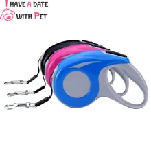 La ruleta de la correa de perro automática ajustable al aire libre caminar, mascota Correa 5M 3M para gato pequeño perro cuerda de tracción de plomo(China)