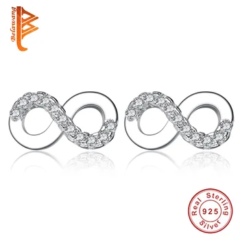 BELAWANG Authentic 925 Sterling Sliver Fashion Jewelry Infinity Cubic Zirconia Silver Stud Earrings for Women
BELAWANG Authentic 925 Sterling Sliver Fashion Jewelry Infinity Cubic Zirconia Silver Stud Earrings for Women