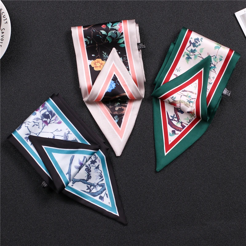 Designer Women Silk Head Neck Scarf Pattern Print Floral Skinny Scarfs Lady Scarves Sharp Angle Female Neckerchief Decorate
Designer Women Silk Head Neck Scarf Pattern Print Floral Skinny Scarfs Lady Scarves Sharp Angle Female Neckerchief Decorate