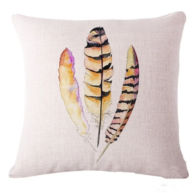 18 Inches Simple Style Cushion Cover Colorful Feather Pattern Cotton Linen Pillow Cover Cushion Cover PillowCase Home Decor
18 Inches Simple Style Cushion Cover Colorful Feather Pattern Cotton Linen Pillow Cover Cushion Cover PillowCase Home Decor