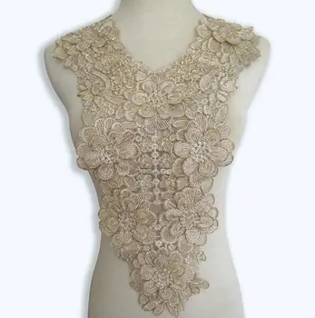 1PC Plus Size Flower Organza Base Embroidery Neckline Lace Applique Trimmings Collar Sewing DIY Crafts Gold Mentallic Collar
1PC Plus Size Flower Organza Base Embroidery Neckline Lace Applique Trimmings Collar Sewing DIY Crafts Gold Mentallic Collar